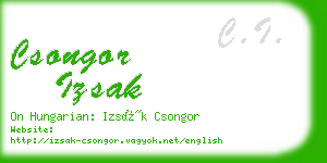 csongor izsak business card